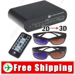 Novel 2D to 3D Conversion Signal Video Converter Box Set for TV DVD