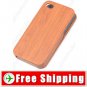 Flip-open Brown Wood Grain Texture Protective Case for iPhone 4 4S