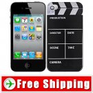 Movie Action Clapper Board Design Polished Plastic Case for iPhone 4