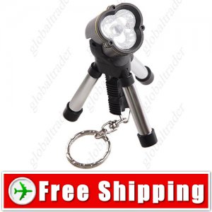 Mini LED Torch Flashlight Light Lamp Keychain with Tripod