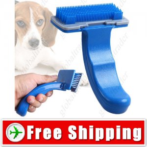 Plastic Dog Grooming Hair Brush Self-Cleaning Pet Comb Small