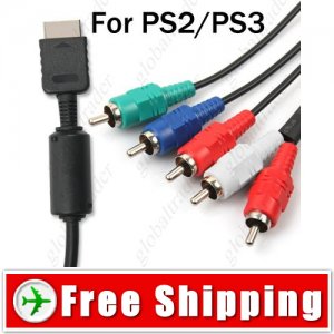 6 Feet Premium 5-in-1 Component AV Audio & Video Cable for PS2 PS3