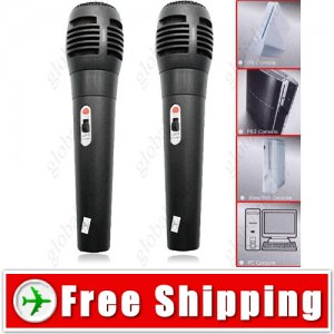 4-in-1 2-Pack Universal USB Karaoke Microphone Set for Wii PS3 PC