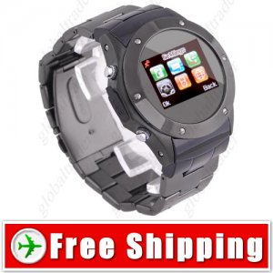 1.2 inch Touch Mobile Cell Phone Watch Bluetooth FM Black