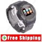 1.2 inch Touch Mobile Cell Phone Watch Bluetooth FM Black