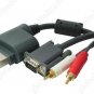 VGA HD AV Cable & Stereo RCA Audio Output for Xbox 360 - 6Feet