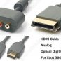 HDMI AV Cable & Stereo L/ R RCA Audio Adaptor for Xbox 360 - 6 Feet