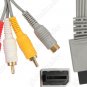 New Composite S-Video & RCA AV Cord Cable for Nintendo Wii Console