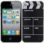 Movie Action Clapper Board Design Polished Plastic Case for iPhone 4