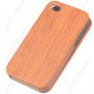 Flip-open Brown Wood Grain Texture Protective Case for iPhone 4 4S