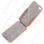 Flip-open Brown Wood Grain Texture Protective Case for iPhone 4 4S