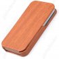 Flip-open Brown Wood Grain Texture Protective Case for iPhone 4 4S