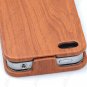 Flip-open Brown Wood Grain Texture Protective Case for iPhone 4 4S