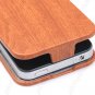 Flip-open Brown Wood Grain Texture Protective Case for iPhone 4 4S