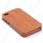 Flip-open Brown Wood Grain Texture Protective Case for iPhone 4 4S