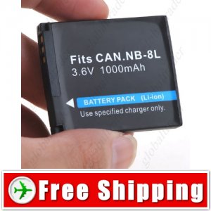 Li-ion Battery NB-8L for Canon PowerShot A3000 IS A3100 IS Camera