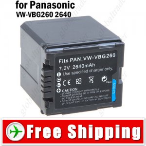 Battery VW-VBG260 for Panasonic HS9 H80 SX5 D9 SD7 Digital Camera