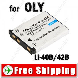 Battery Li-40B/42B for Olympus FE-5500 IR300 Digital Camera
