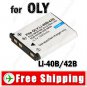 Battery Li-40B/42B for Olympus FE-5500 IR300 Digital Camera