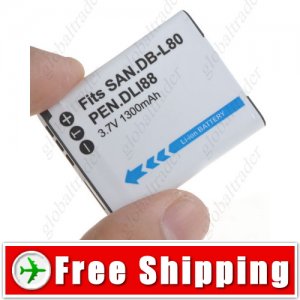 Battery DB-L80 DLI88 for SANYO DMX-CG10 DMX-CG11 Pentax Optio P70 P80