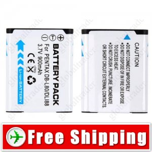DB-L80 DLI88 Battery for PENTAX Optio P70 Sanyo Xacti DMX-CG10