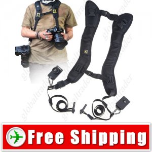 Quick Double Shoulder Belt Strap with Connect Bases for DSLR Camera