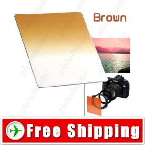 Lens Filter Front Gradual Change Color Filter 83mm DSLR Lens - Brown