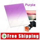 Lens Filter Front Gradual Change Color Filter 83mm DSLR Lens - Purple