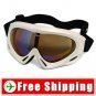 Sport Ski Snowboard Goggles Anti-Fog Anti-Scratch White FREE Shipping