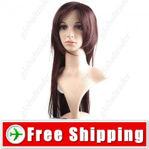 Synthetic BOB Styling Straight Long Wig - Swept Bangs Hairpiece