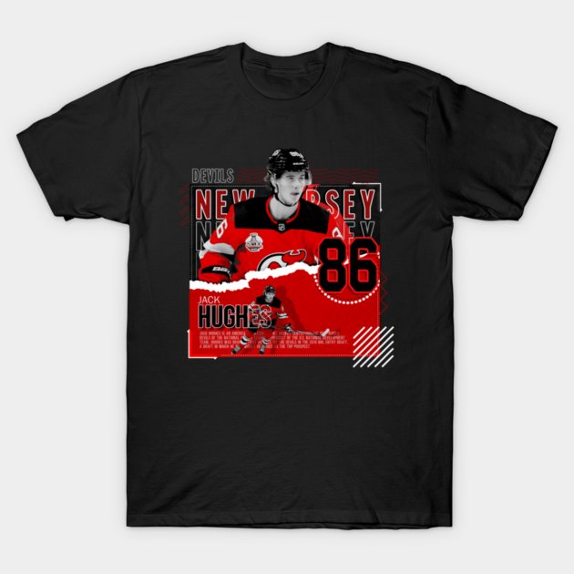 Jack Hughes Hockey Paper Poster Devils T-Shirt