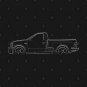 2000 Ford F150 SVT Lightning - profile stencil, white T-Shirt