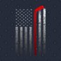 Hockey Stick American Flag Vintage Player T-shirt T-Shirt