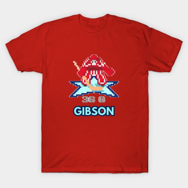 Detroit Goalie John Gibson as an NHL 94 Character T-Shirt