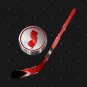 NHL - NJ Red Stick Silver White Red Puck T-Shirt