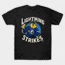 Lightning Strikes Hockey Bee Mascot Logo T-Shirt