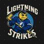 Lightning Strikes Hockey Bee Mascot Logo T-Shirt