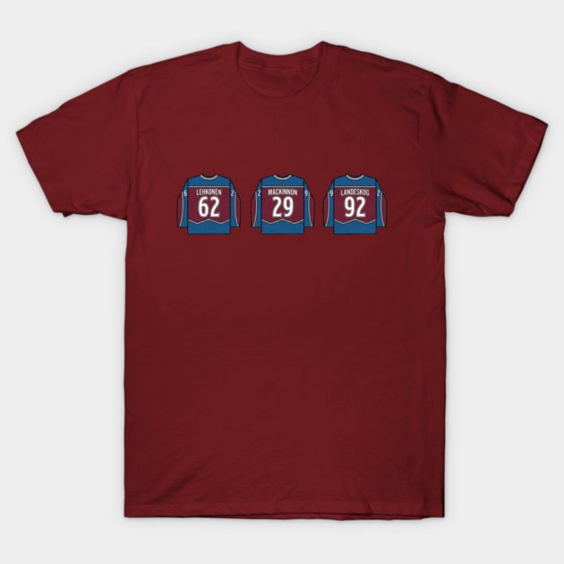 Avalanche Star Players -Lehkonen, Mackinnon, Landeskog T-Shirt