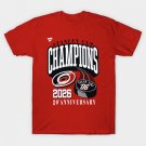 Carolina Hurricanes Red 2026 Stanley Cup Champions 20th Anniversary Puck T-Shirt Carolina Hurricanes Red 2026 Stanley Cup Champions 20th Anniversary Puck T-Shirt
