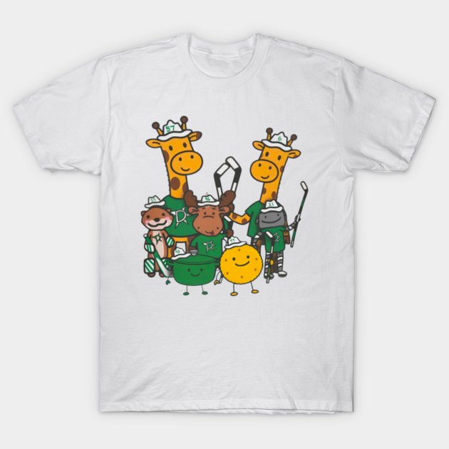Dallas Stars Cartoon Group Illustration T-Shirt