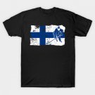 Finland Suomi Ice Hockey Player Flag Gift Idea T-Shirt