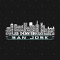 San Jose Hockey Team All Time Legends, San Jose City Skyline T-Shirt
