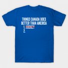 Things Canada Does Better Than America 1. Hockey 2. Canadian Patriot Hockey Fan Humor T-Shirt Things Canada Does Better Than America 1. Hockey 2. Canadian Patriot Hockey Fan Humor T-Shirt