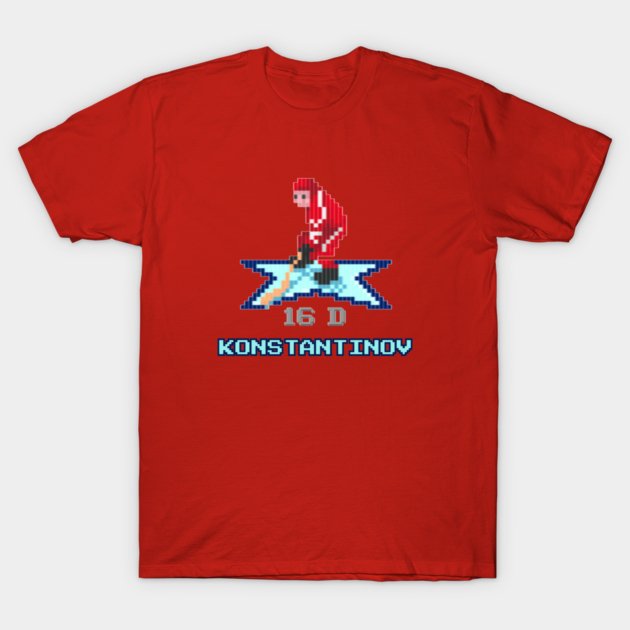 Red Wings Defenseman Vladimir Konstantinov NHL 94 Style T-Shirt