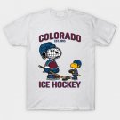 Colorado Avalanche "GO COLORADO" Snoopy Ice Hockey H0119 T-Shirt