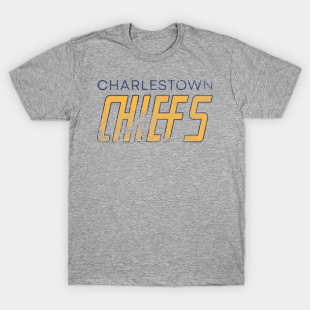 Charlestown Chiefs Retro Distressed Hockey - Slap Shot Movie T-Shirt