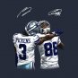 Vintage George Pickens and Ceedee Lamb Fantastic Duo Signature T-Shirt