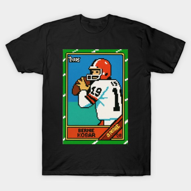 Bernie Kosar Retro Pixel Quarterback Tribute T-Shirt