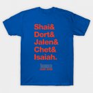 Oklahoma City Thunder Starting Five 2025-2026 T-Shirt Oklahoma City Thunder Starting Five 2025-2026 T-Shirt