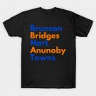 New York Starting 5 basketball Jalen Brunson Karl Hart Bridges Anunoby T-Shirt